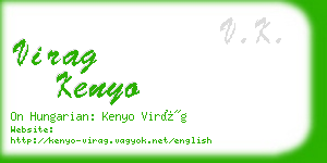 virag kenyo business card